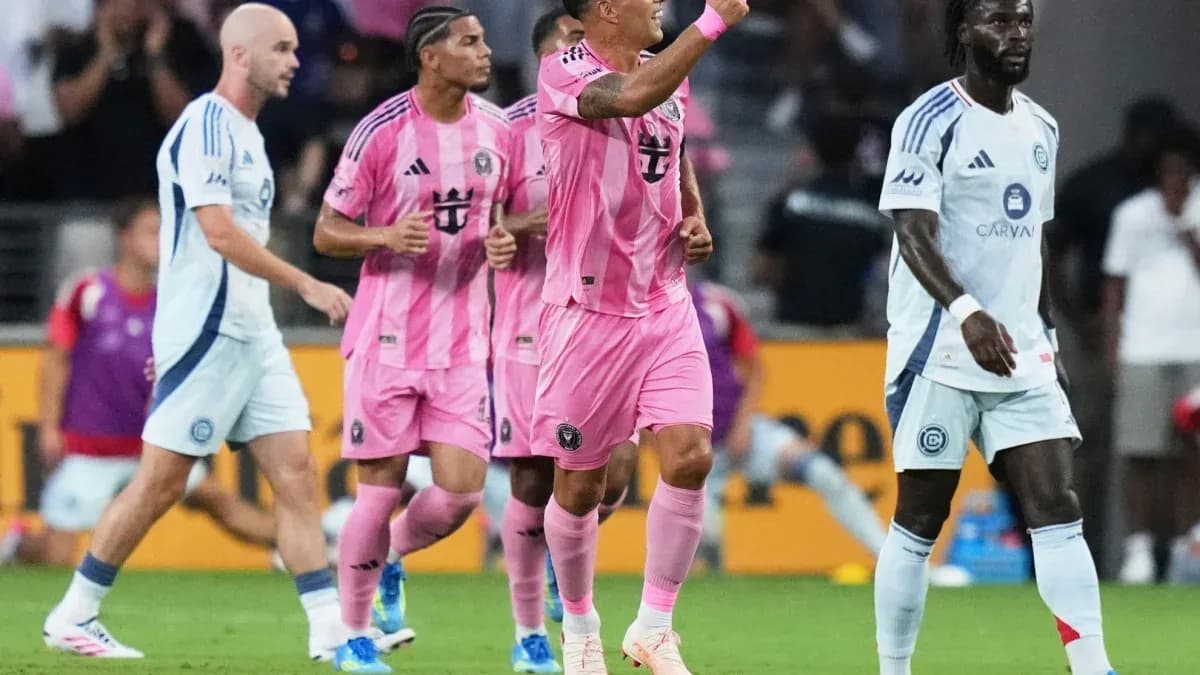 Jugadores de Inter Miami celebrando un gol en el partido