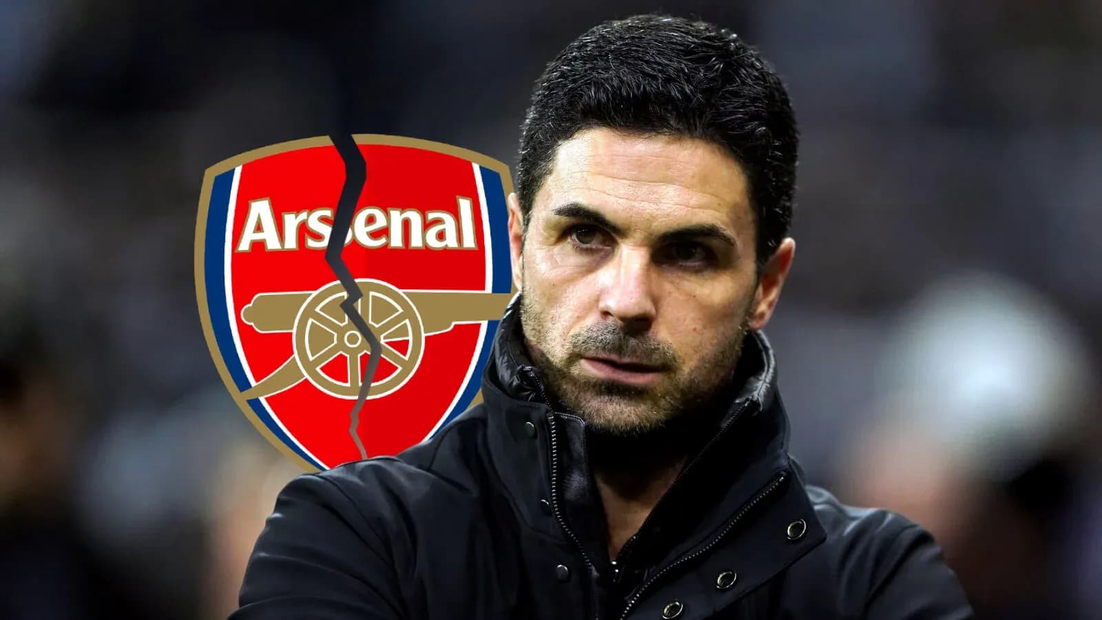 Entrenador de Arsenal con logo del equipo de fondo
