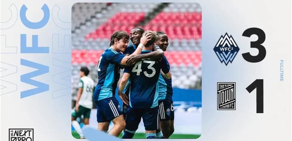 Celebración de jugadores del Vancouver Whitecaps II