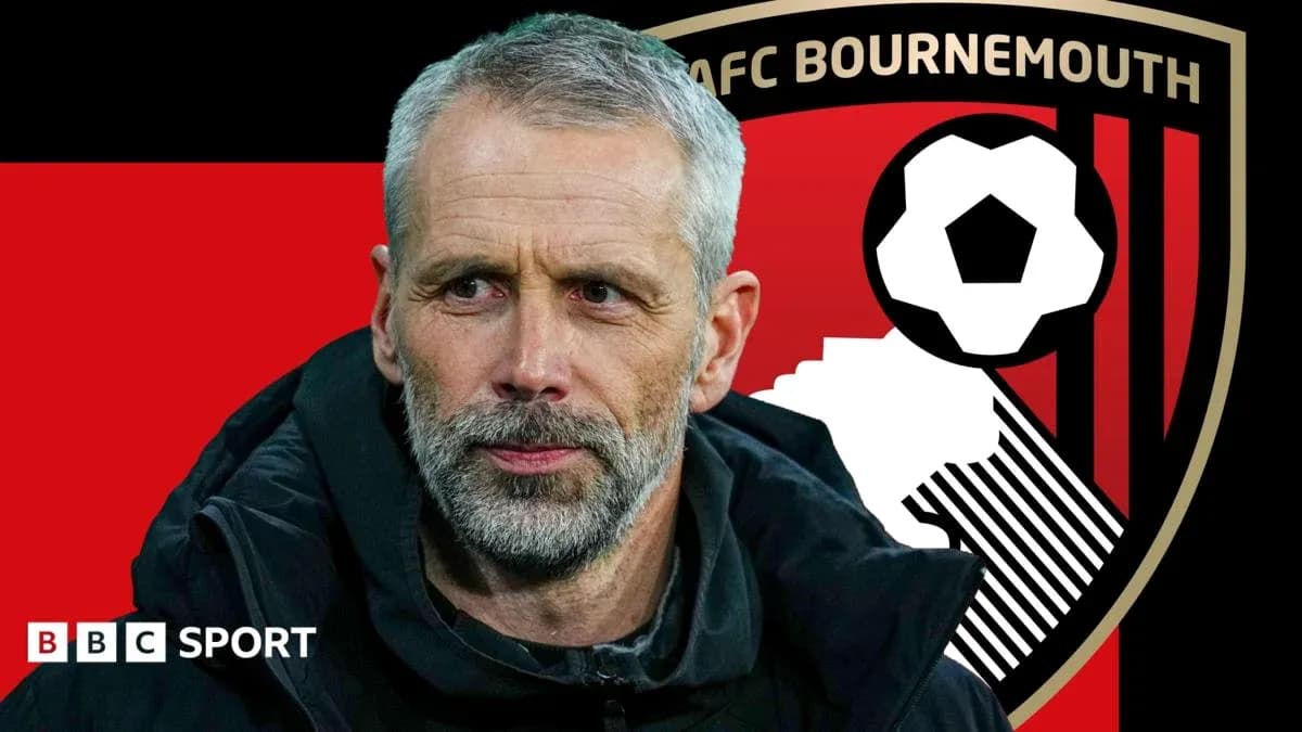 Entrenador de AFC Bournemouth con fondo gráfico