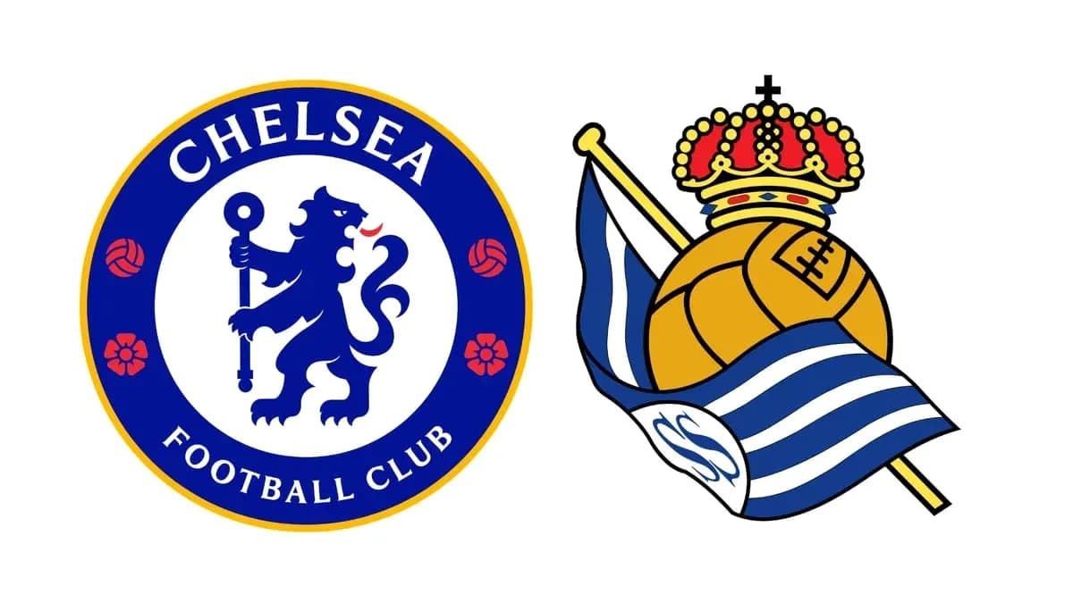 Logos de Chelsea y Real Sociedad juntos