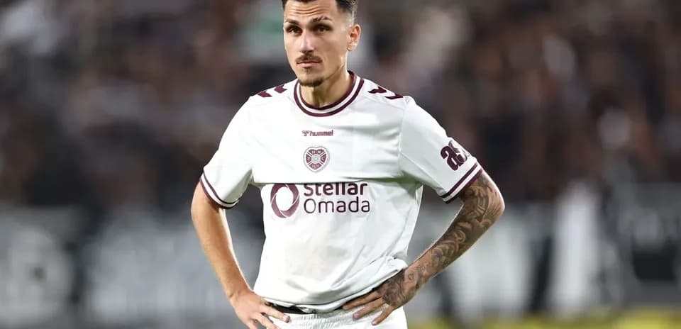 Jugador de Heart of Midlothian durante el partido