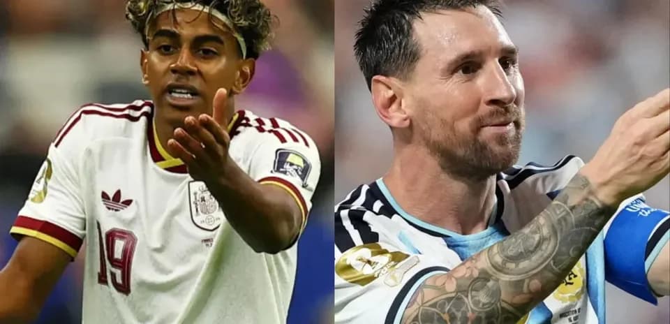 Jugadores de España y Argentina en el partido