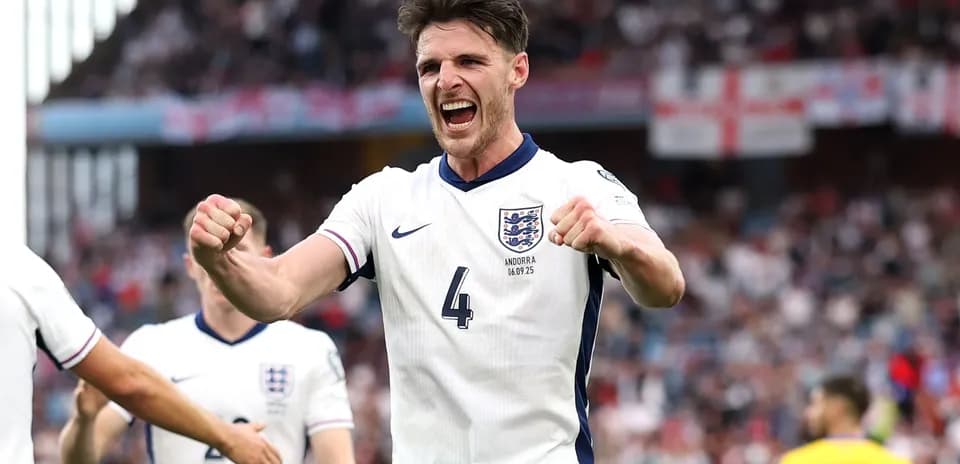 Jugador de Inglaterra celebrando tras una jugada