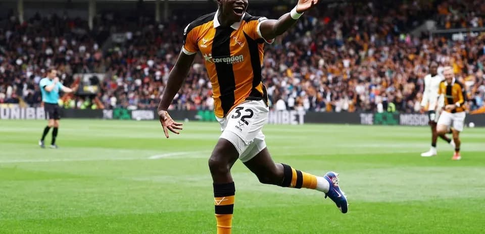 Jugador de Hull City celebrando un gol