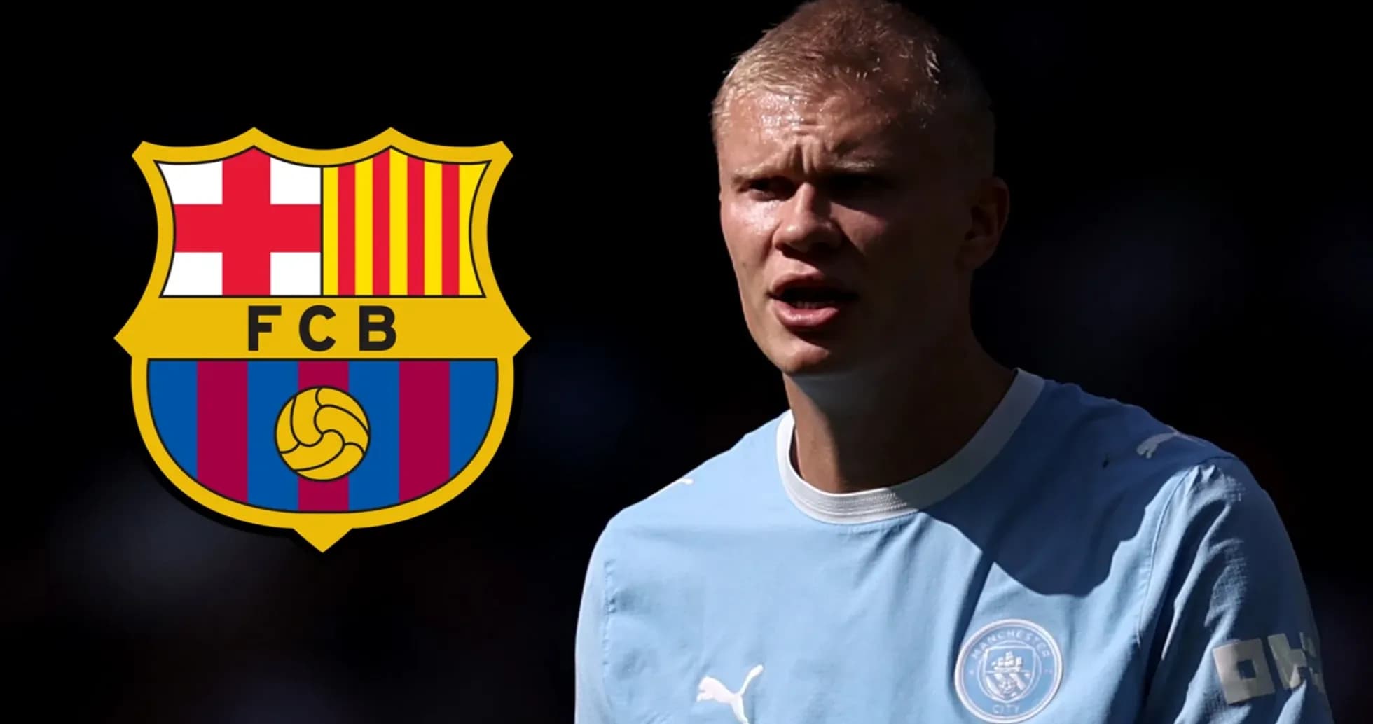 Jugador de fútbol con logo del FC Barcelona