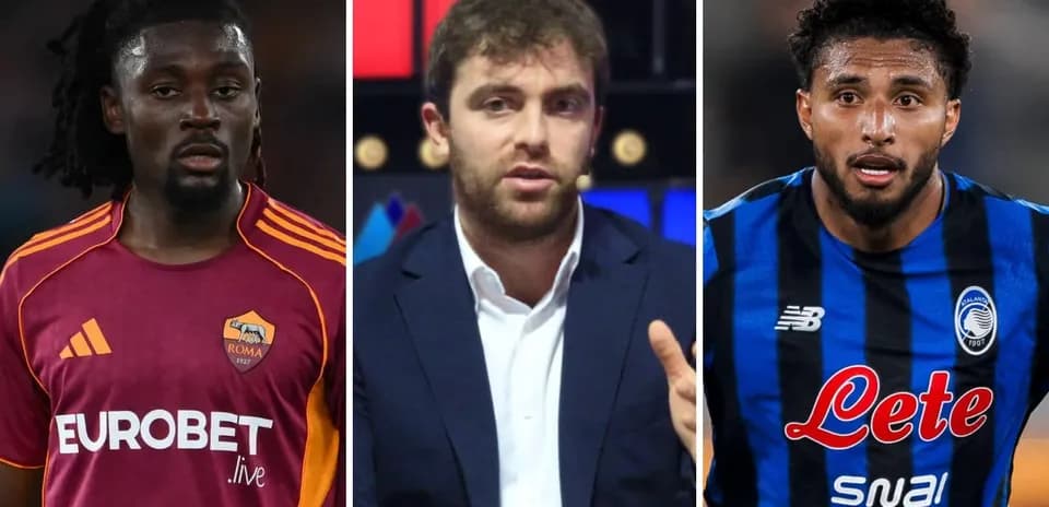 Tres hombres: dos futbolistas y un comentarista deportivo
