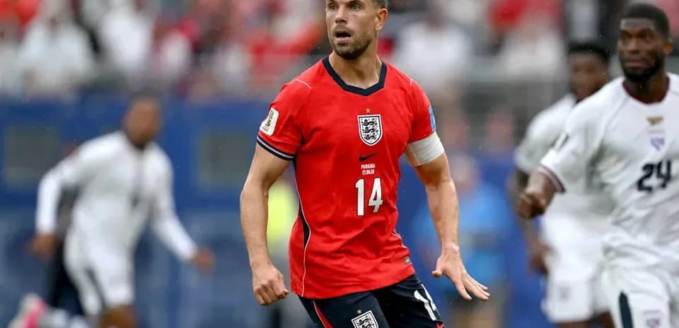 Jugador de Inglaterra en acción durante partido
