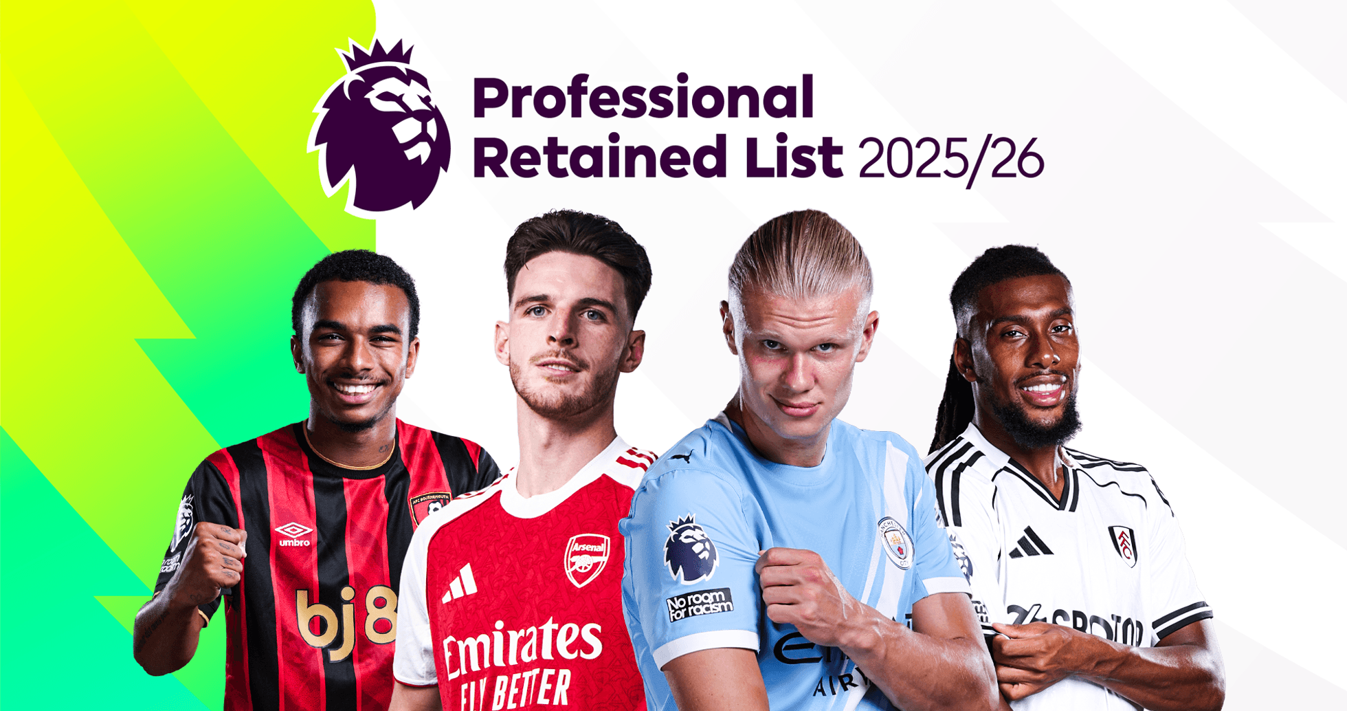 Jugadores de la Premier League mostrando camisetas de equipo