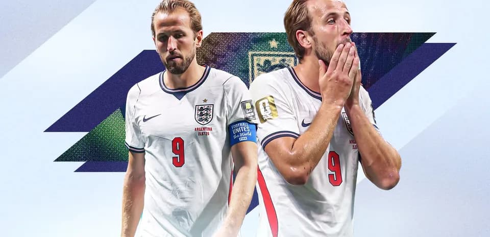 Harry Kane en camiseta de Inglaterra durante partido