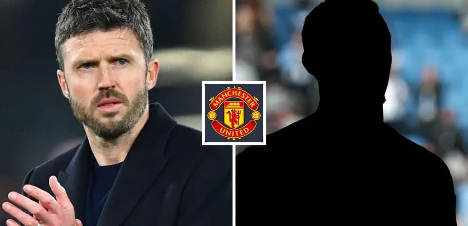 Michael Carrick y un jugador en silueta con logotipo