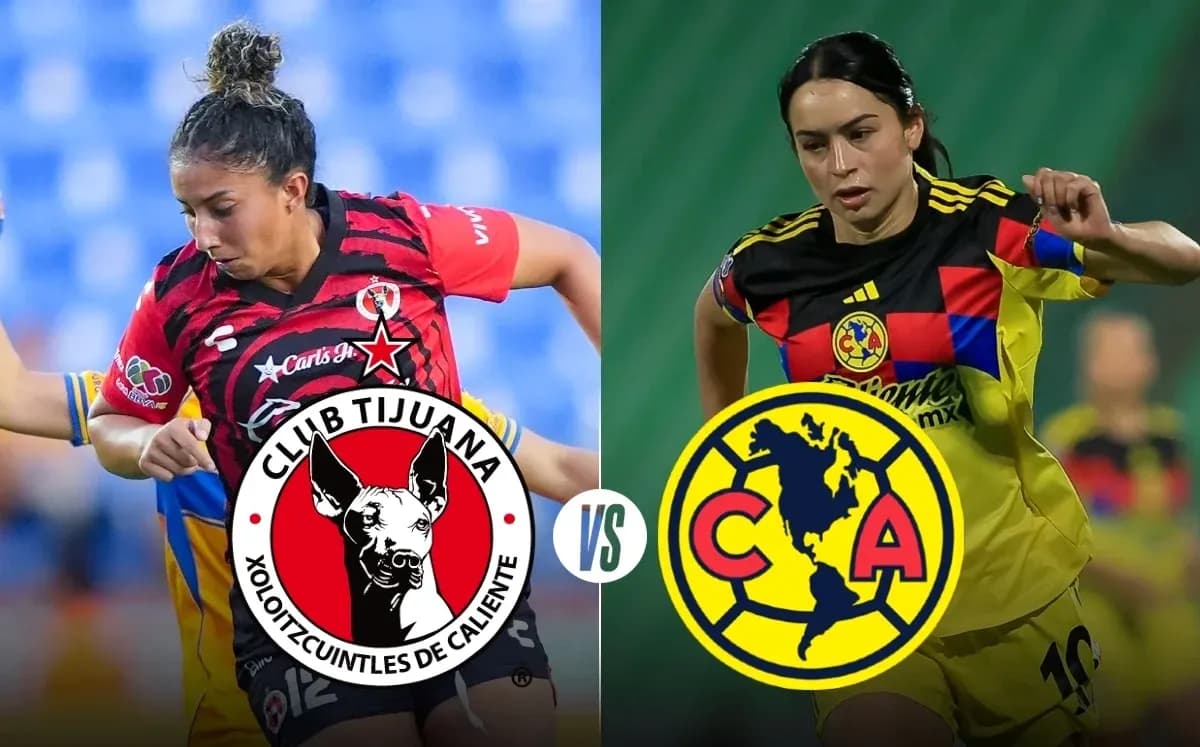 Jugadoras de Club Tijuana y Club América en acción