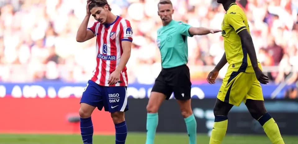 Jugador de Atlético de Madrid se siente frustrado en el partido
