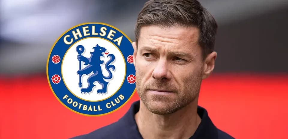 Entrenador de Chelsea con logo del club de fondo