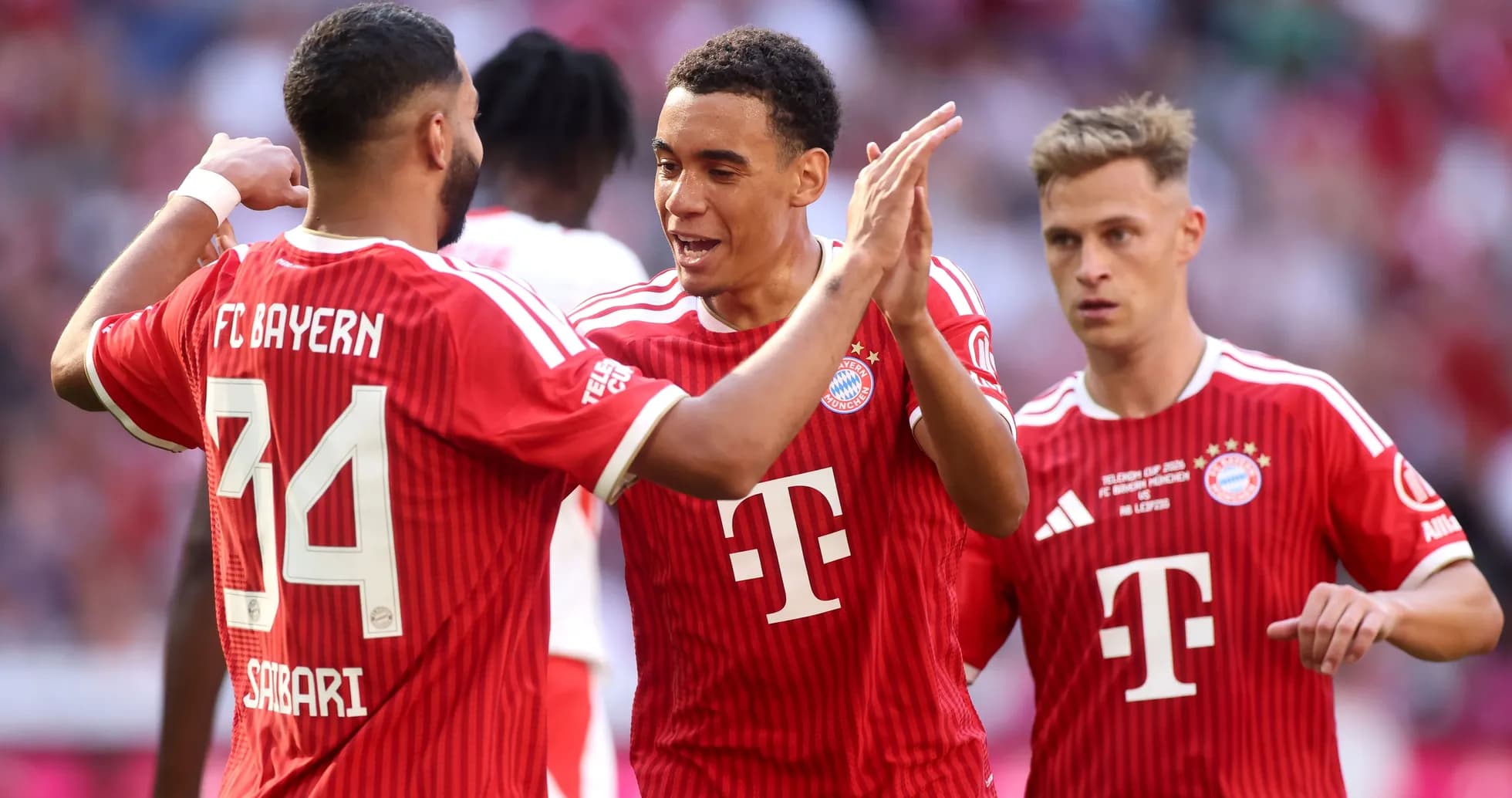 Jugadores del Bayern celebrando un gol en partido