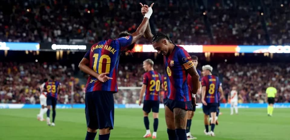 Celebración de goles del FC Barcelona