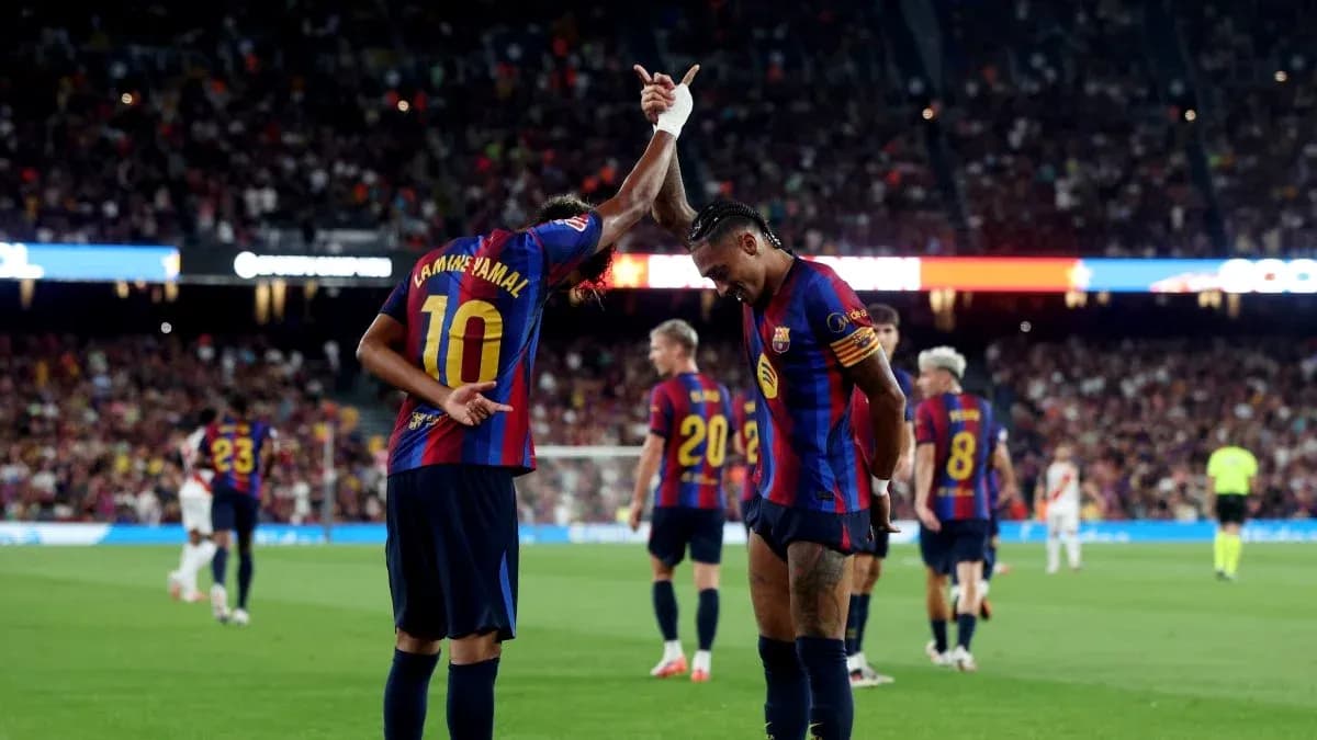 Celebración de goles del FC Barcelona