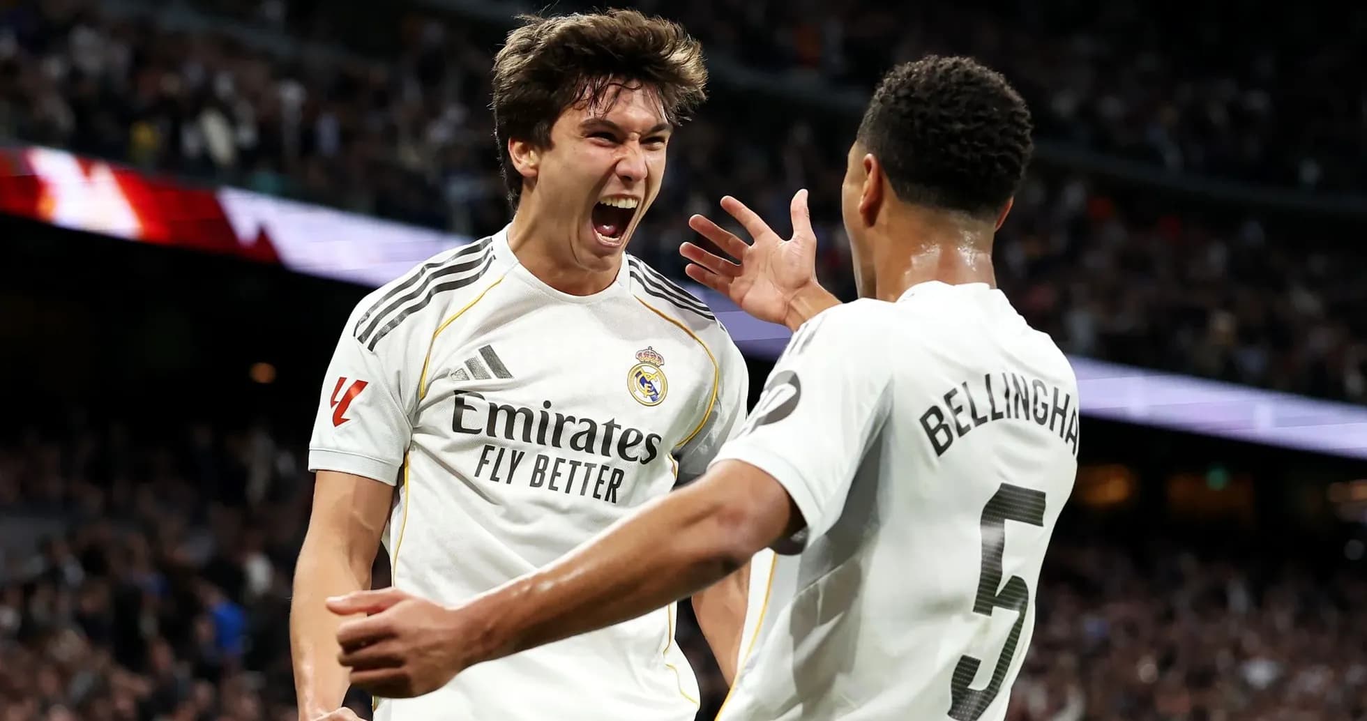 Celebración de jugadores del Real Madrid