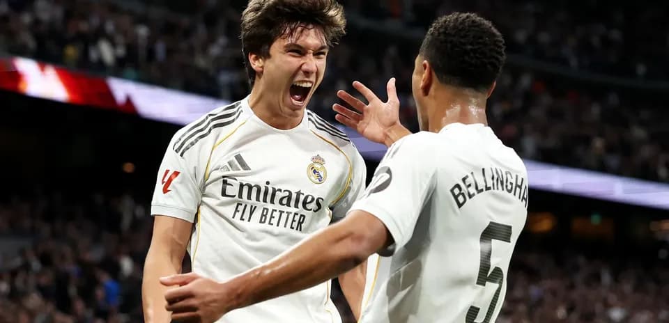 Celebración de jugadores del Real Madrid