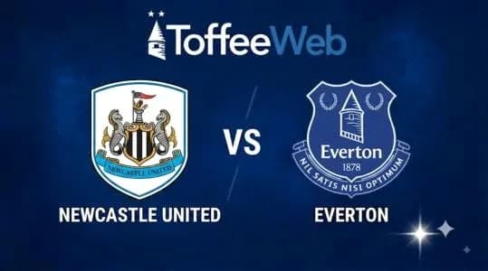 Logos de Newcastle United y Everton en duelo