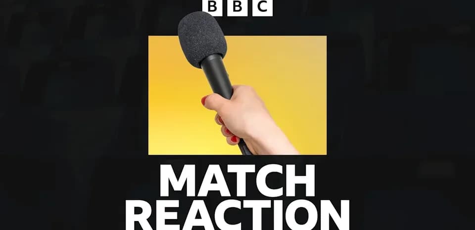 Mic hand with text 'MATCH REACTION' below