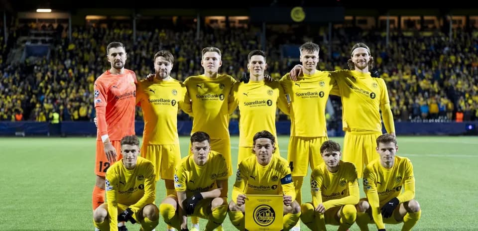 Equipo de Bodo/Glimt posando antes del partido