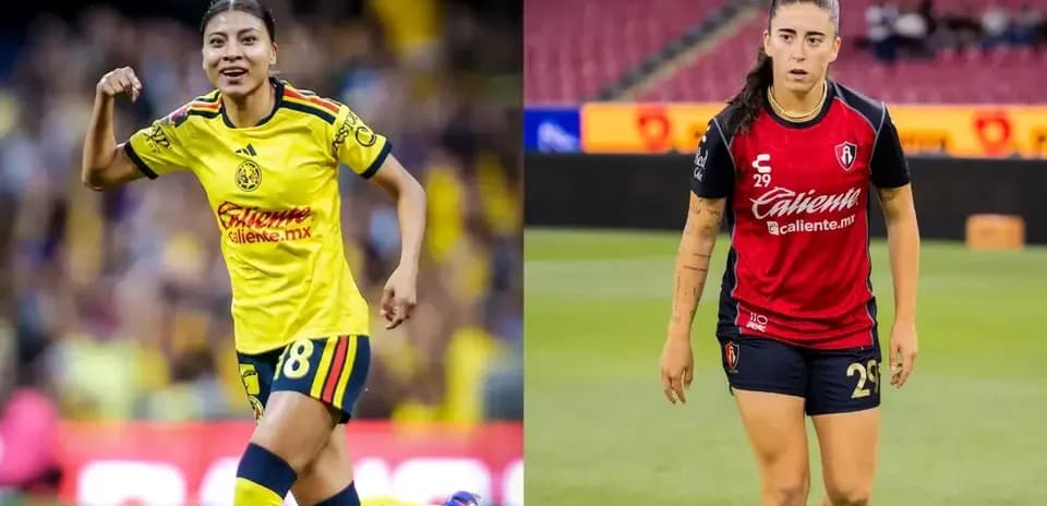 Jugadoras de América W y Atlas W en el campo