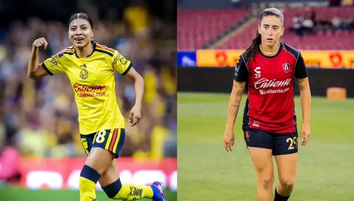 Jugadoras de América W y Atlas W en el campo