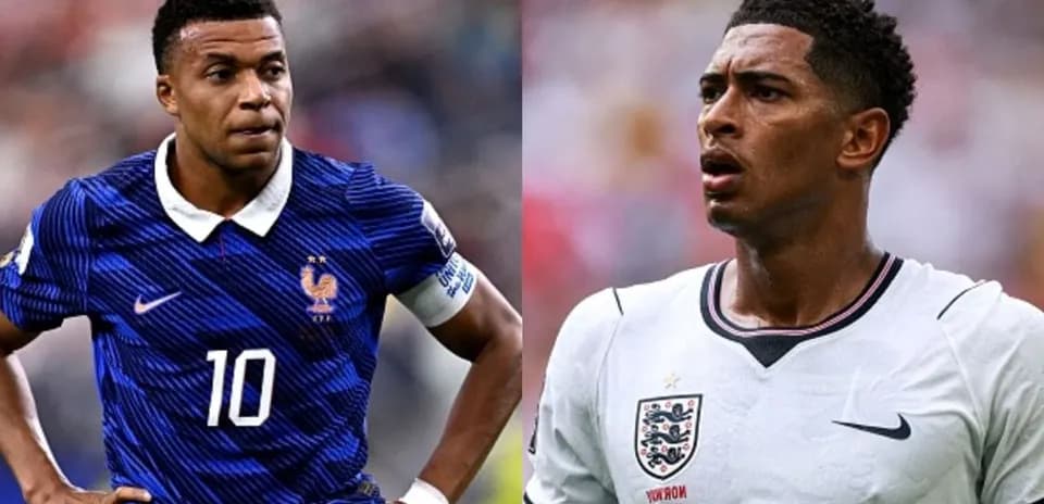 Kylian Mbappé y Jude Bellingham en partido