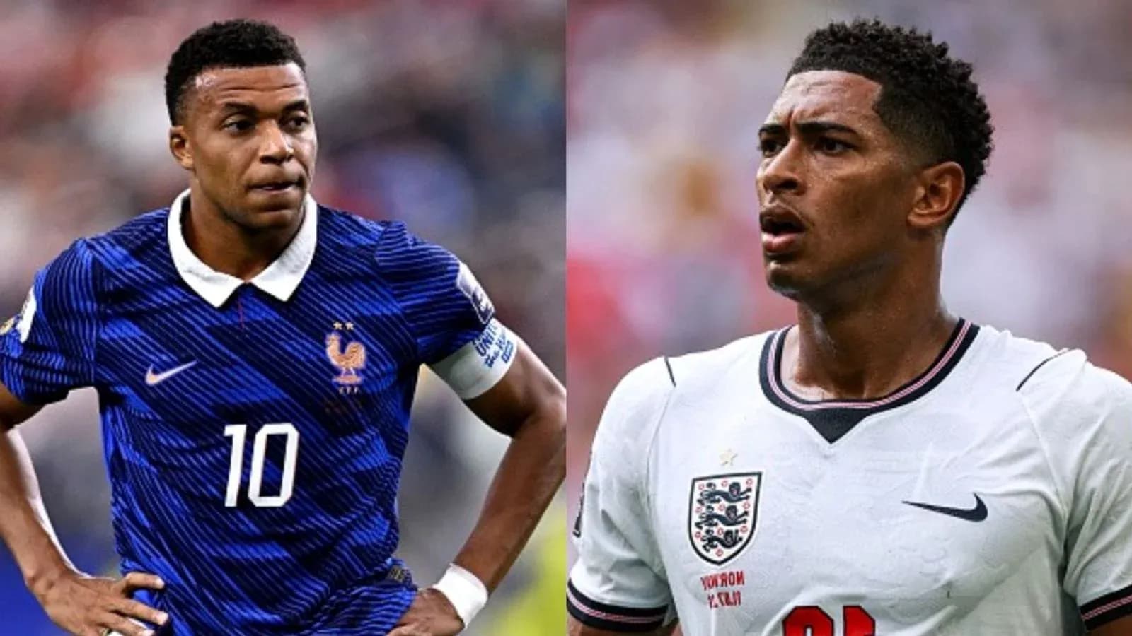 Kylian Mbappé y Jude Bellingham en partido