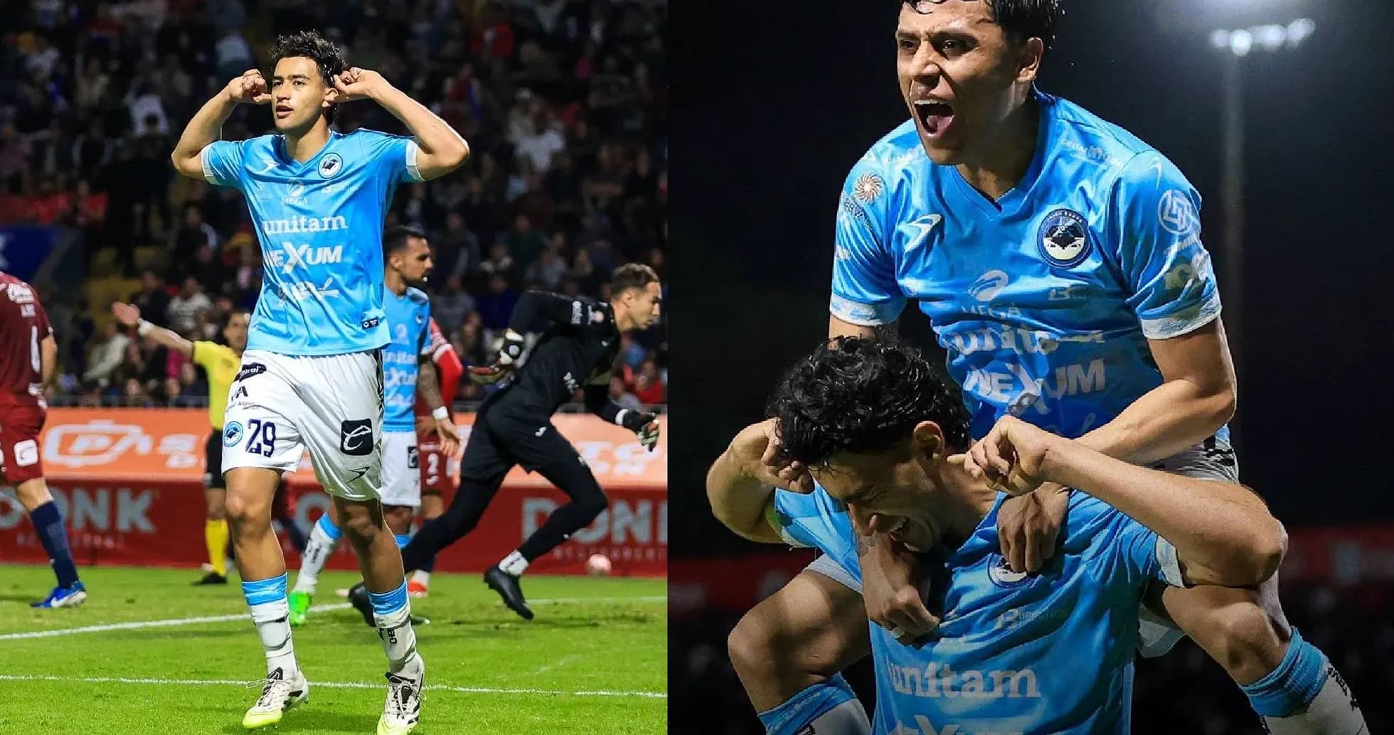 Jugadores de CDS Tampico Madero celebrando un gol