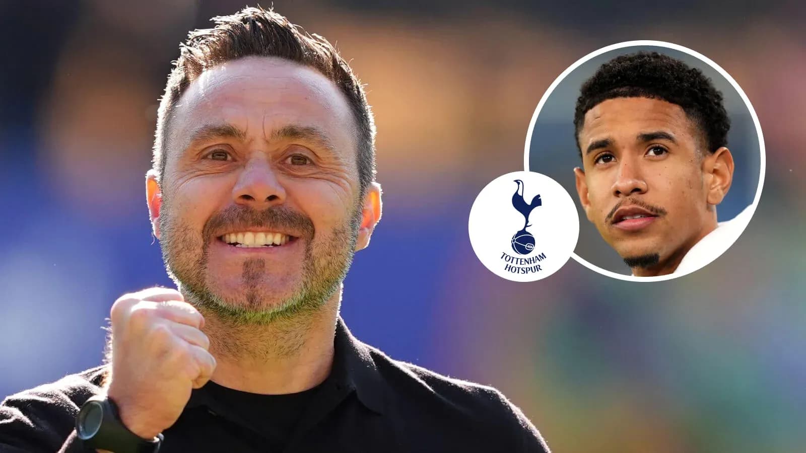 Entrenador de Tottenham Hotspur celebrando victoria