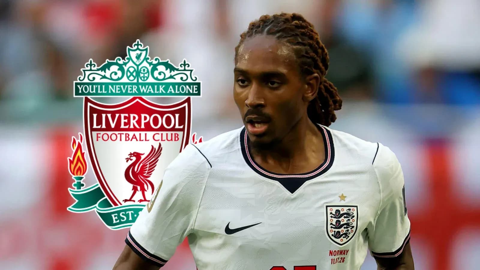 Jugador de Inglaterra corriendo con el balón