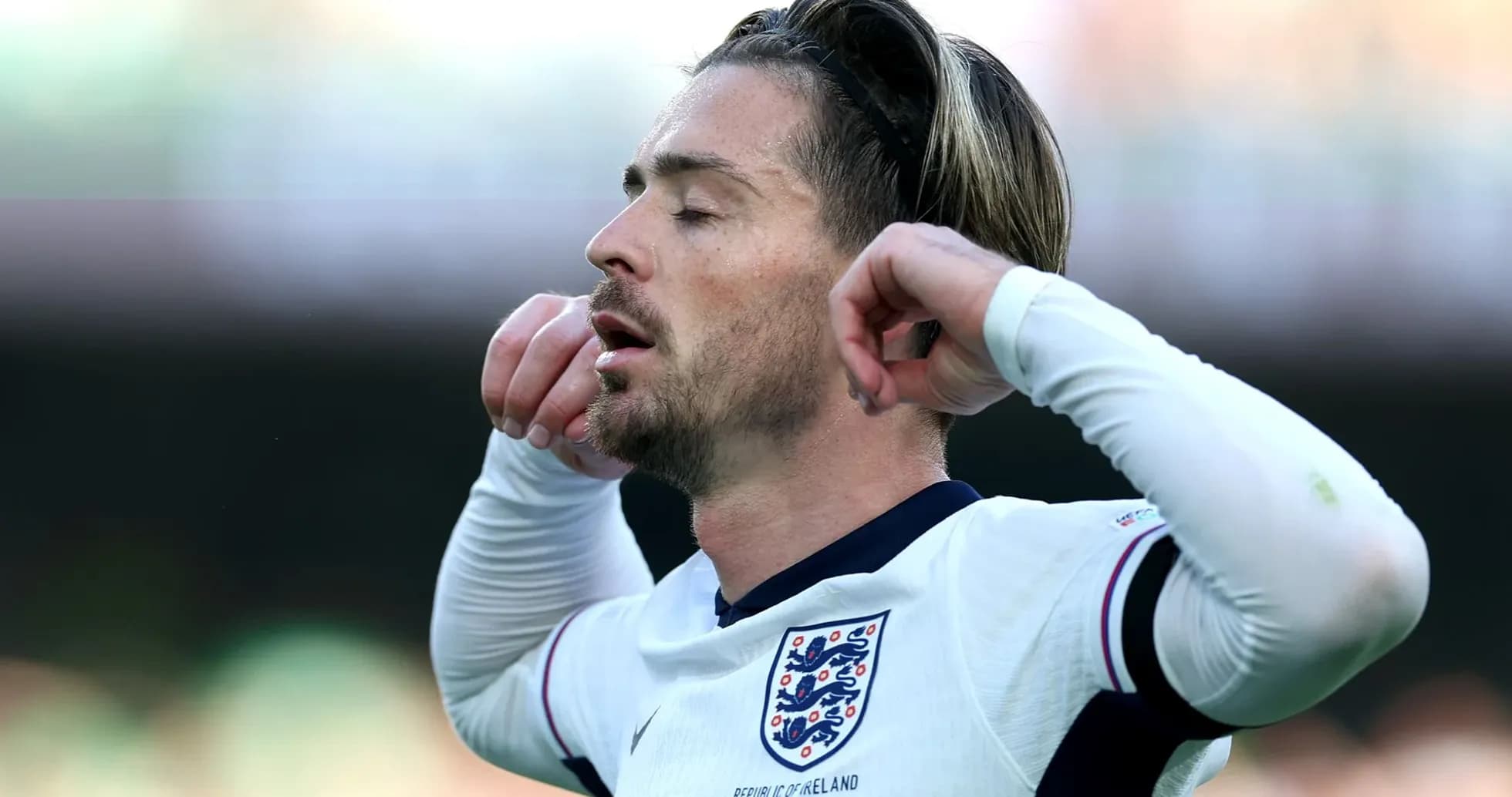 Jugador de Inglaterra en acción durante un partido