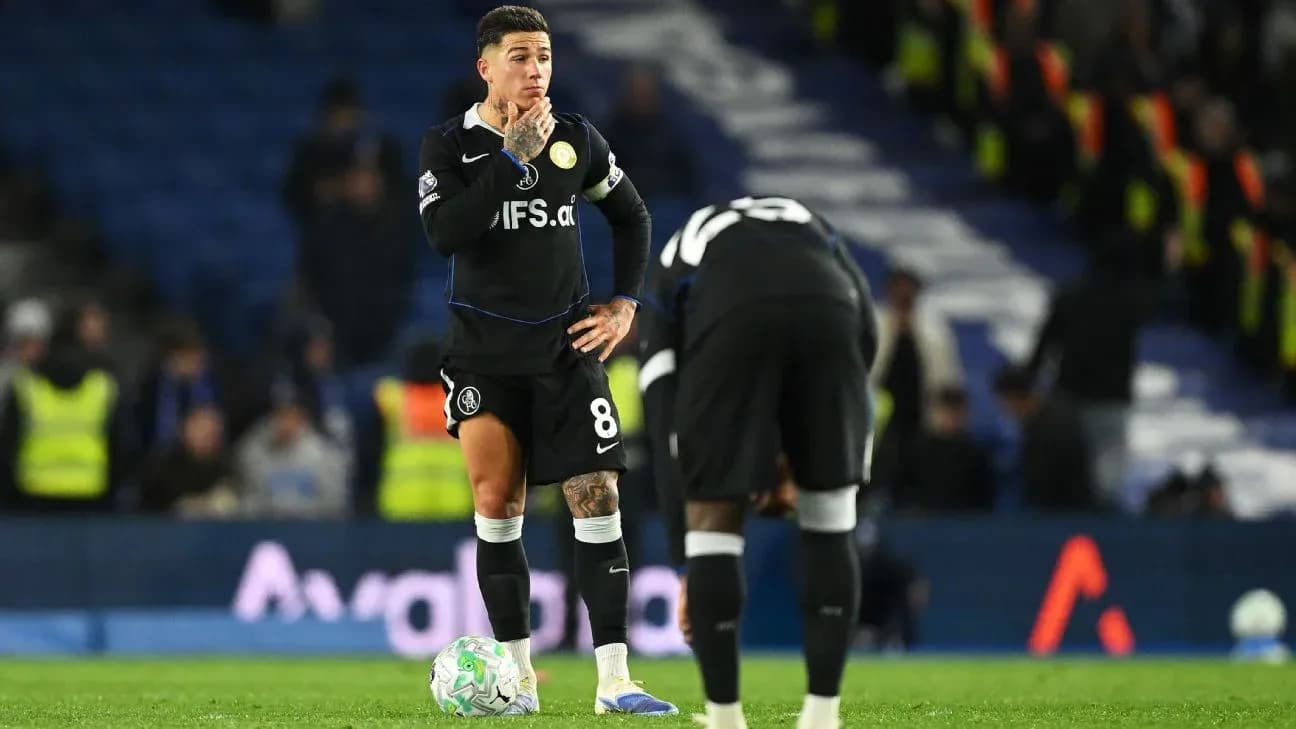 Jugador de Chelsea durante el partido contra Brighton