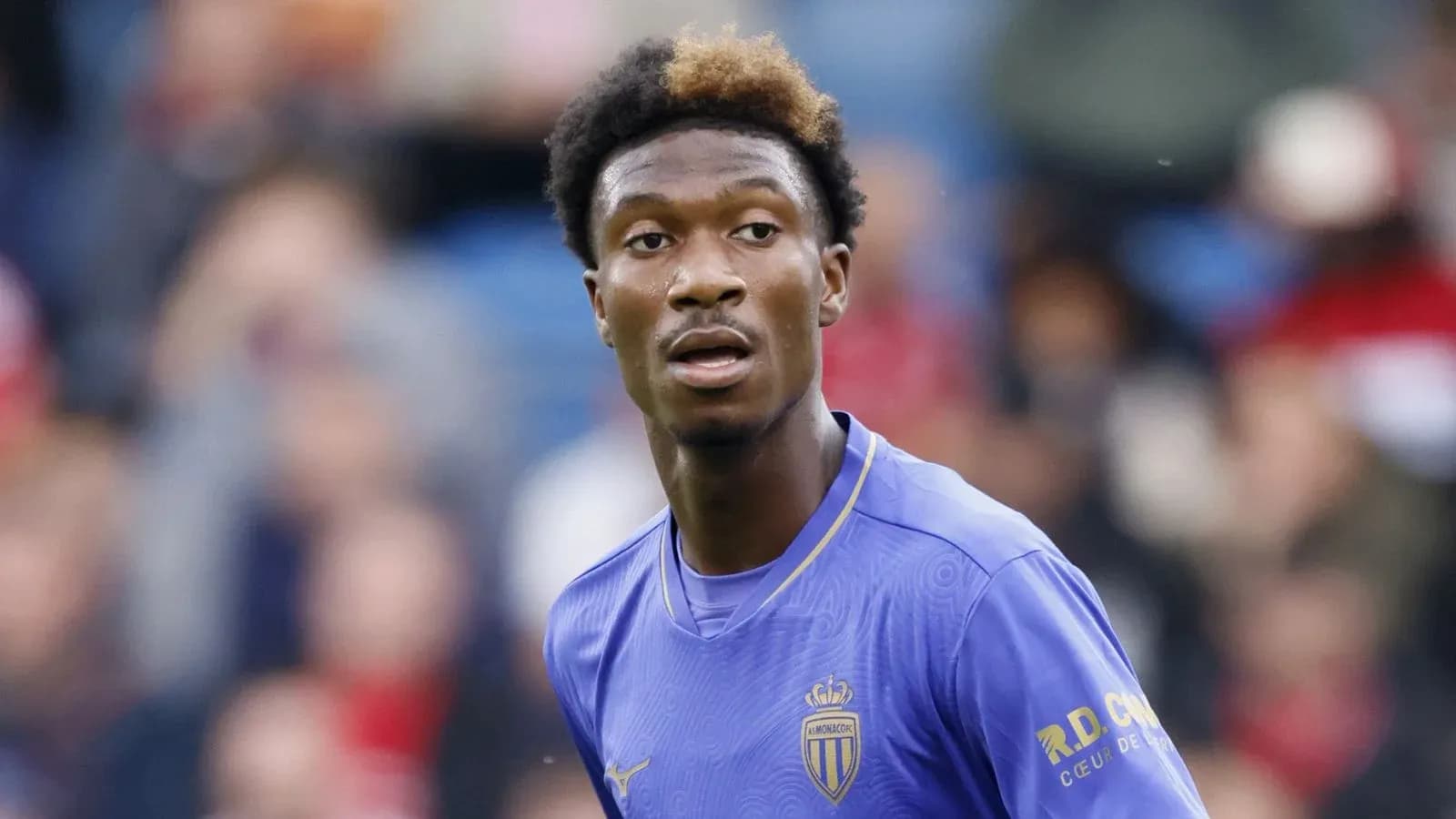 Jugador de AS Monaco en acción durante el partido