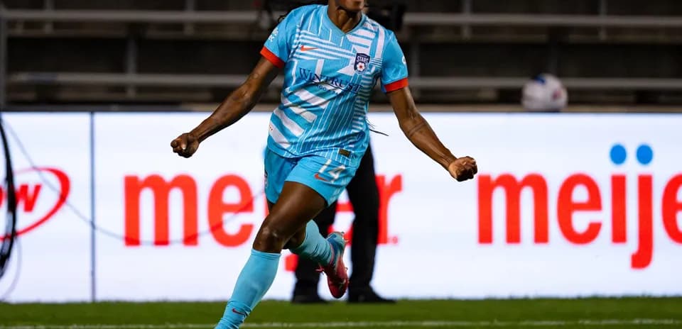Jugadora del Chicago Red Stars celebrando un gol