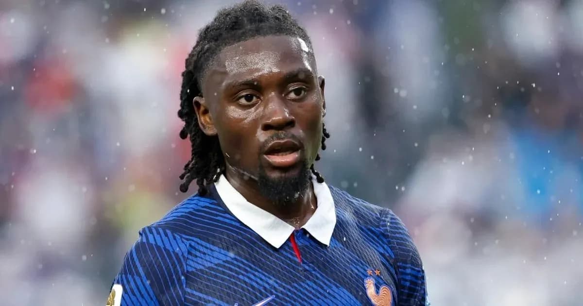 Jugador de Francia en acción durante el partido