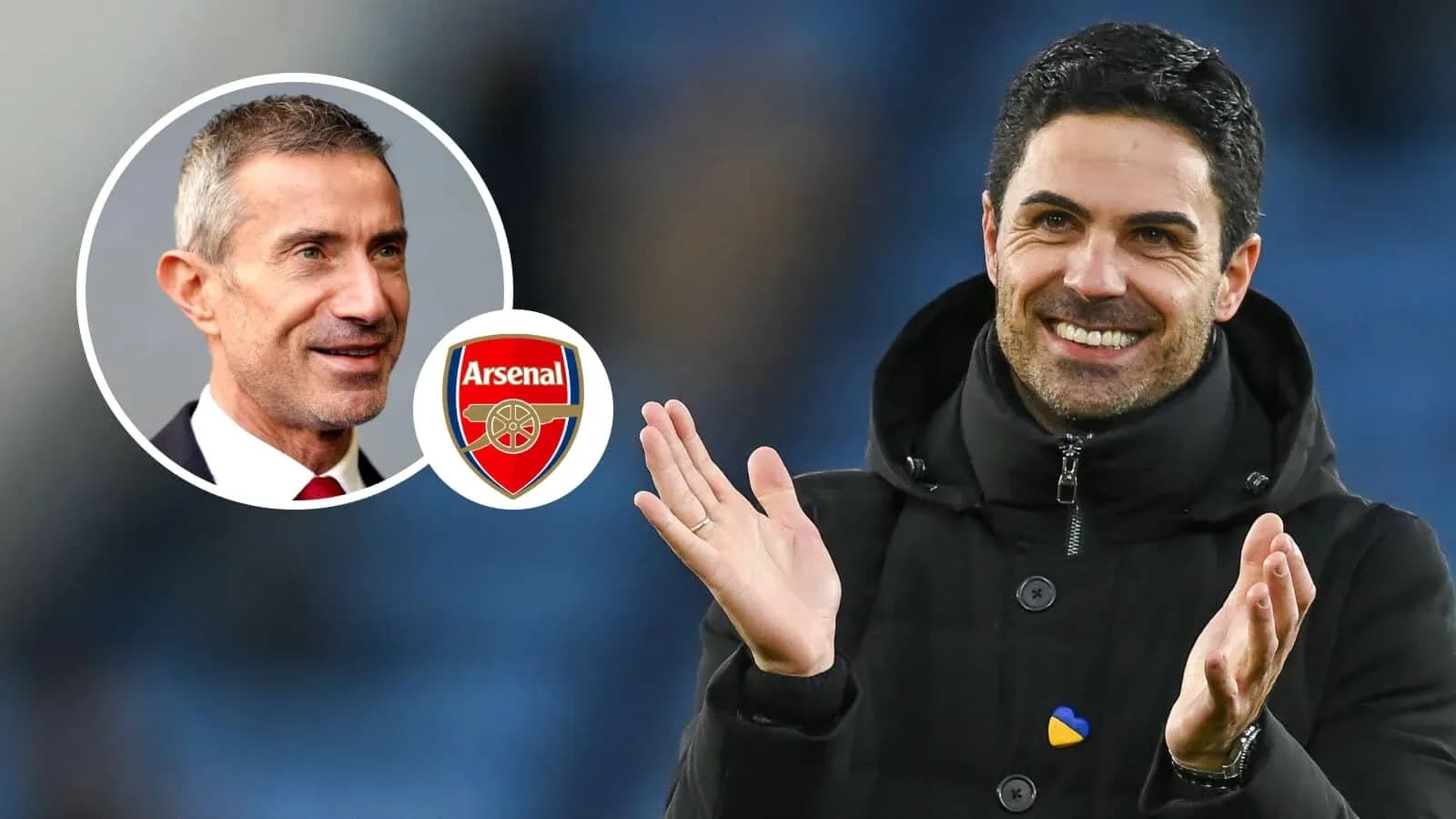 Entrenadores de Arsenal y su logo en imagen