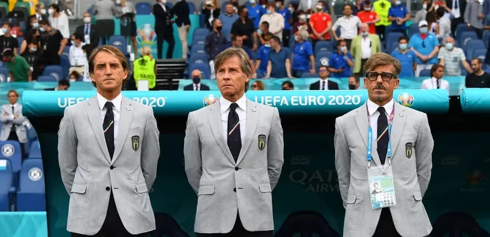 Entrenadores de Italia en UEFA Euro 2020 antes del partido