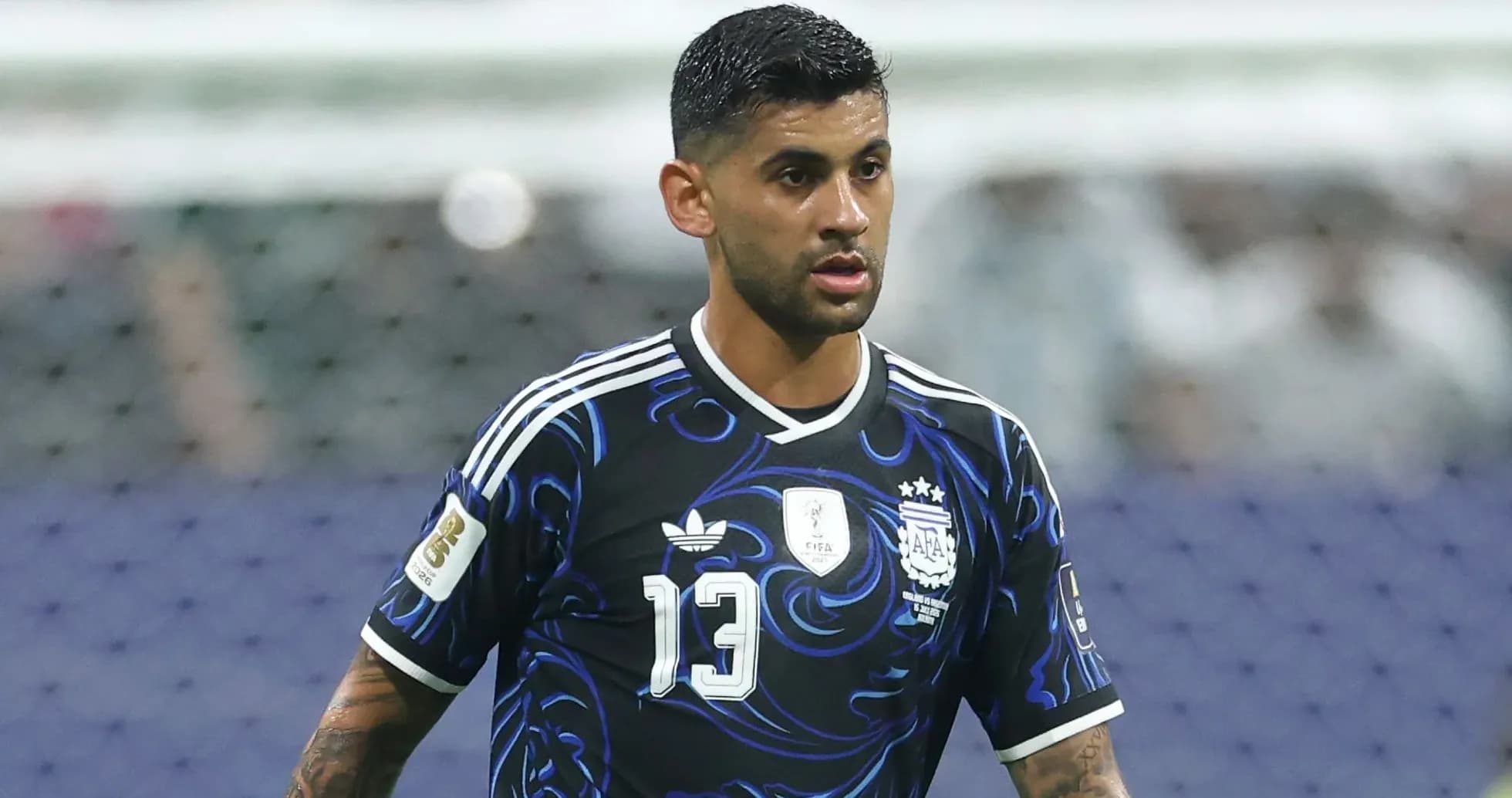 Jugador argentino en acción durante el partido