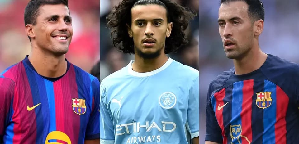 Tres jugadores de fútbol en sus camisetas de clubes