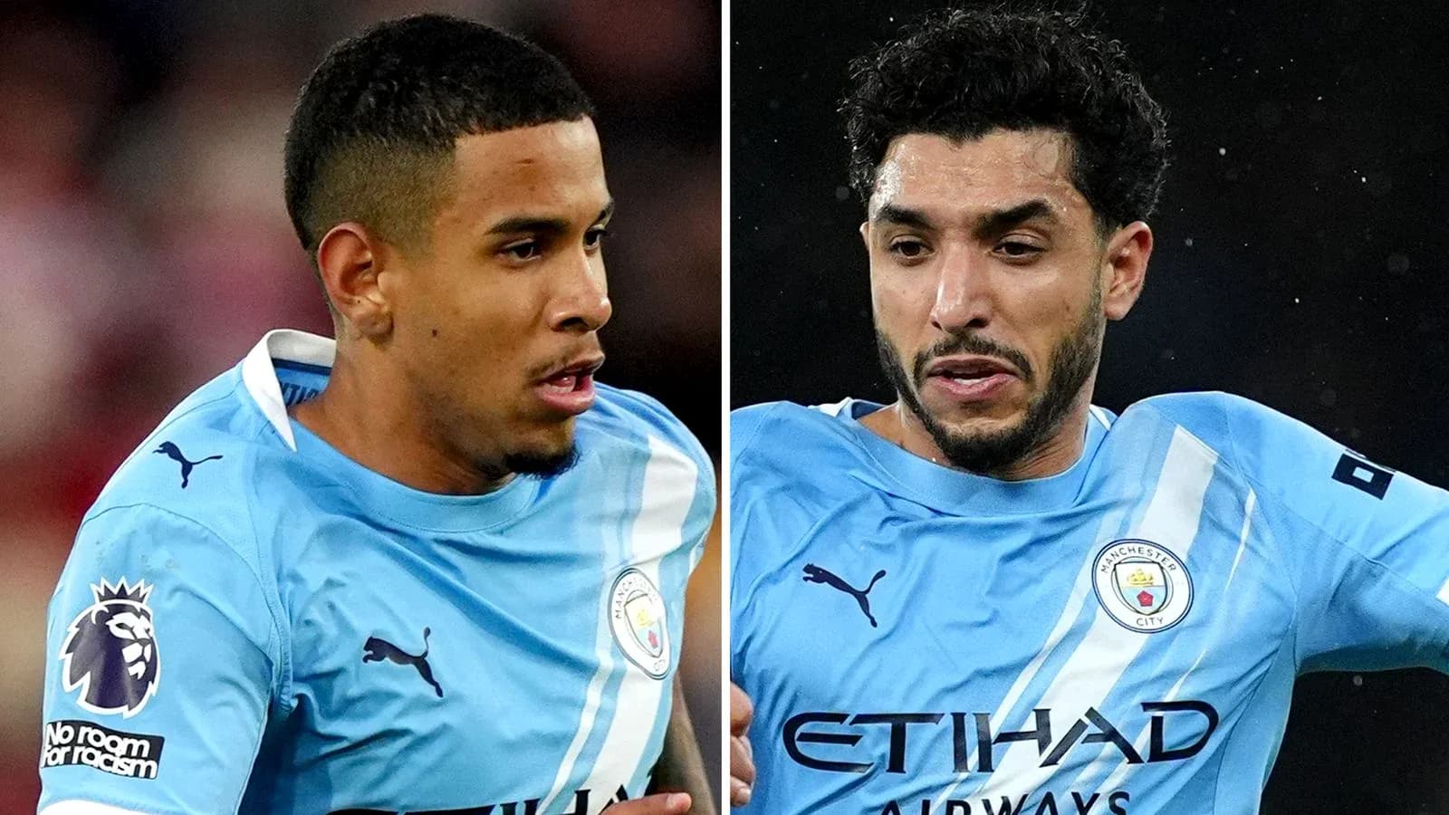Jugadores de Manchester City durante un partido