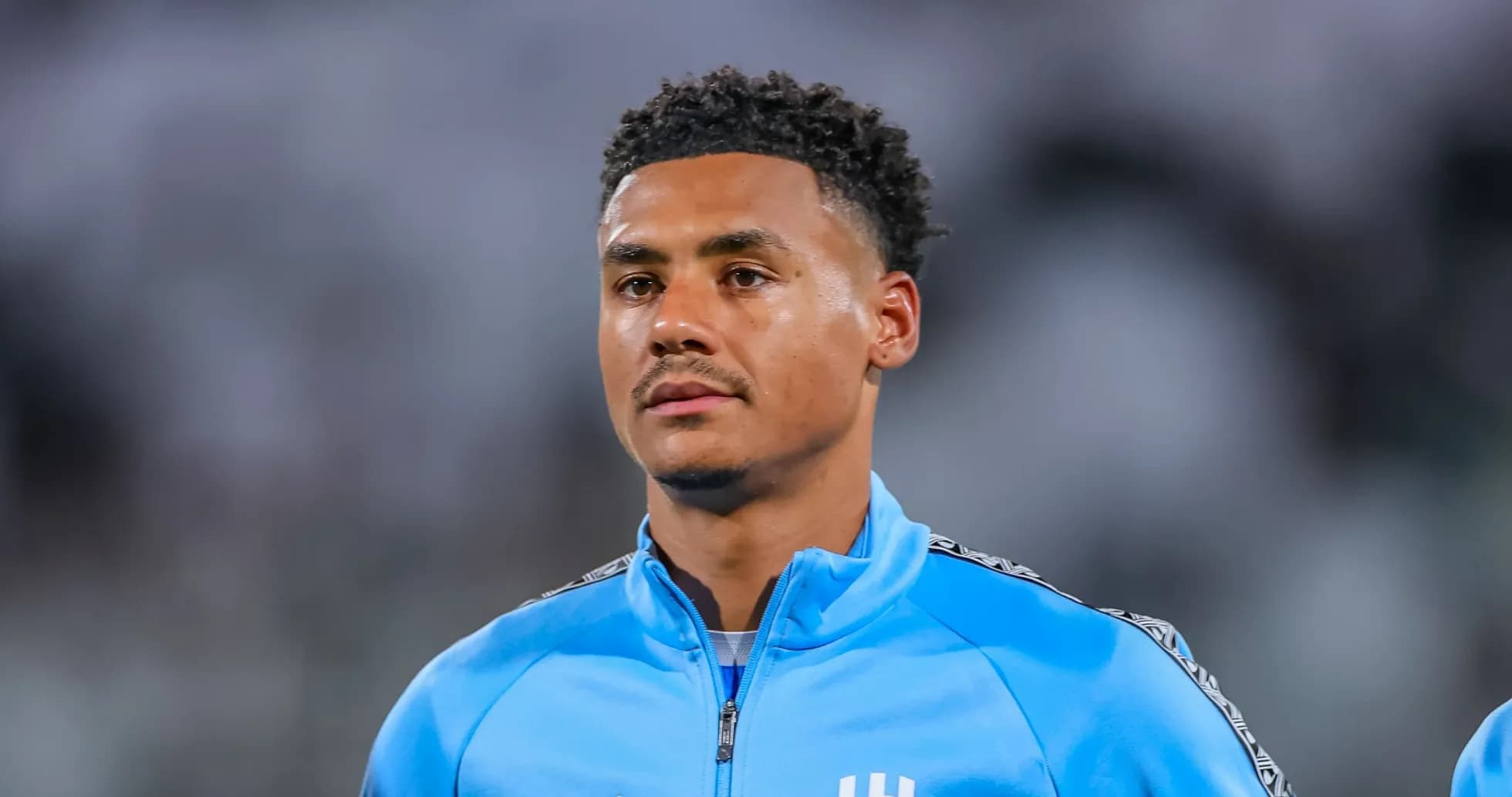 Jugador en la alineación antes del partido