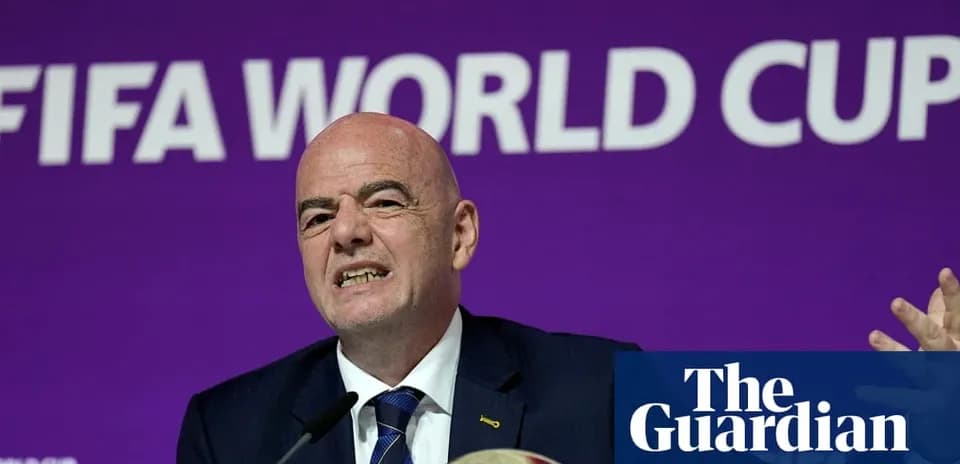 Gianni Infantino hablando en conferencia FIFA World Cup