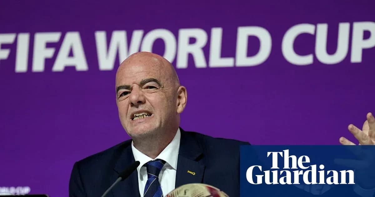 Gianni Infantino hablando en conferencia FIFA World Cup