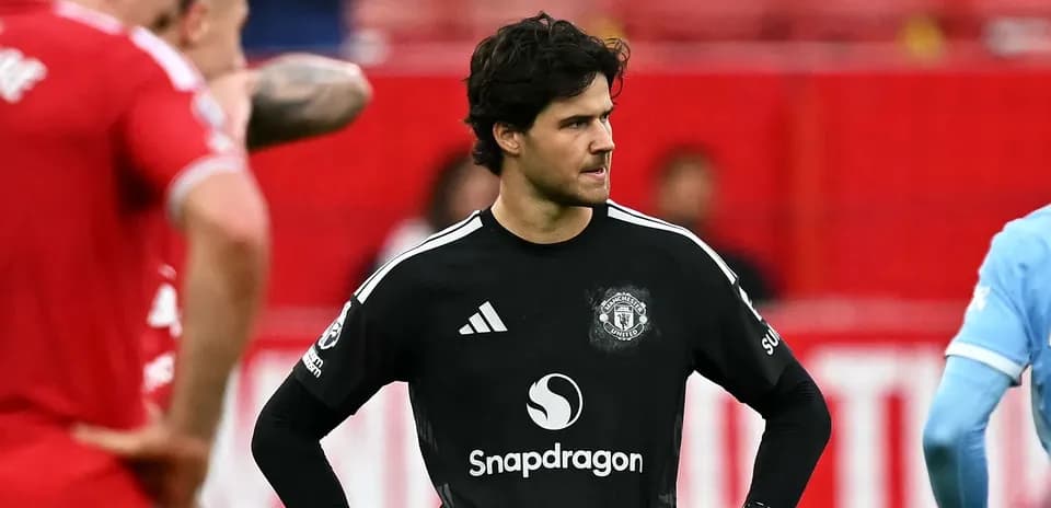 Portero de Manchester United en partido de fútbol