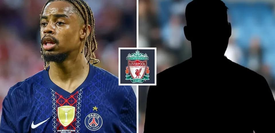 Jugador de PSG con logo de Liverpool en imagen