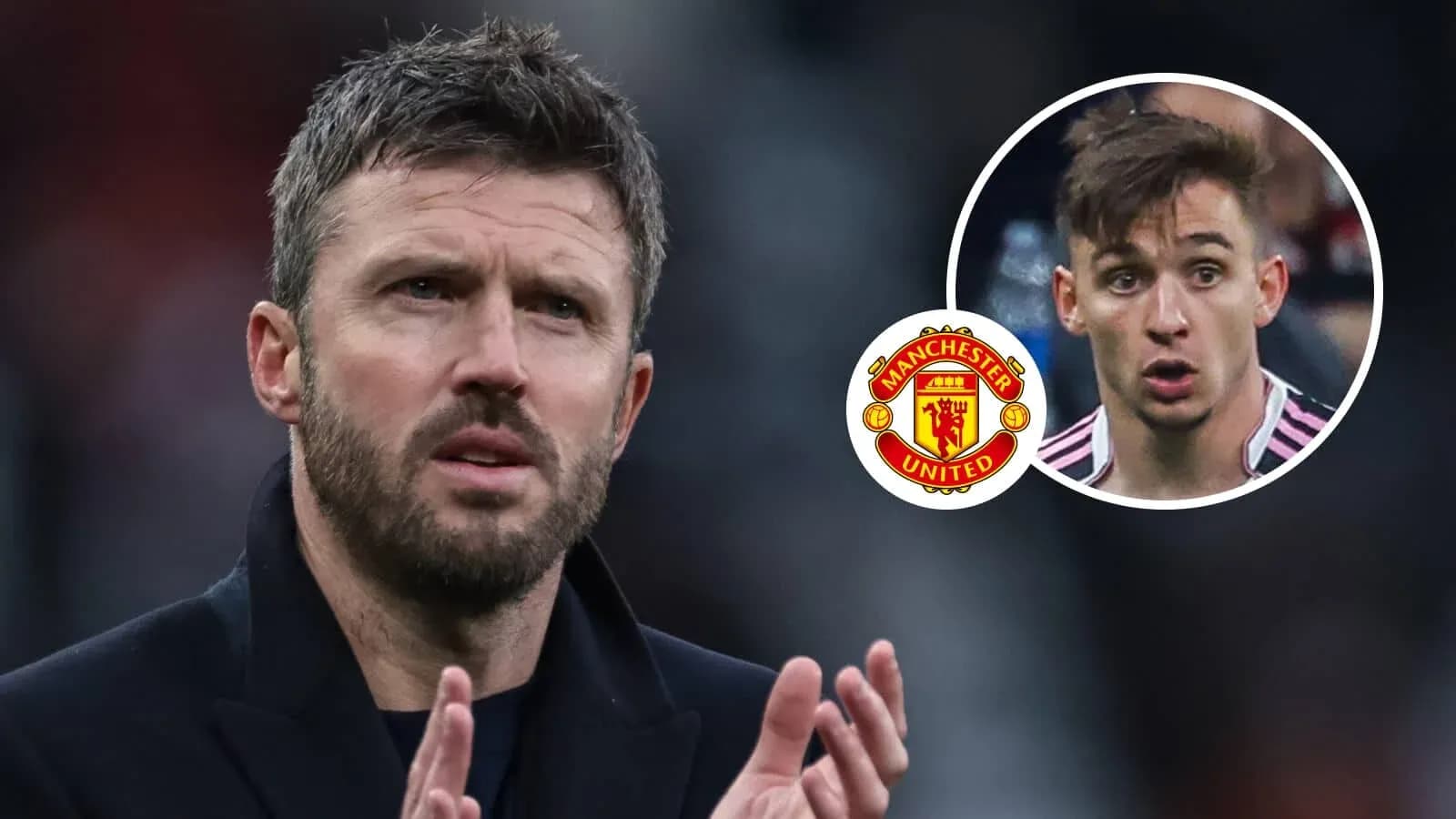 Michael Carrick gesturing during Manchester United match