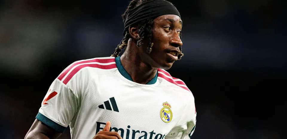 Jugador del Real Madrid en acción durante el partido